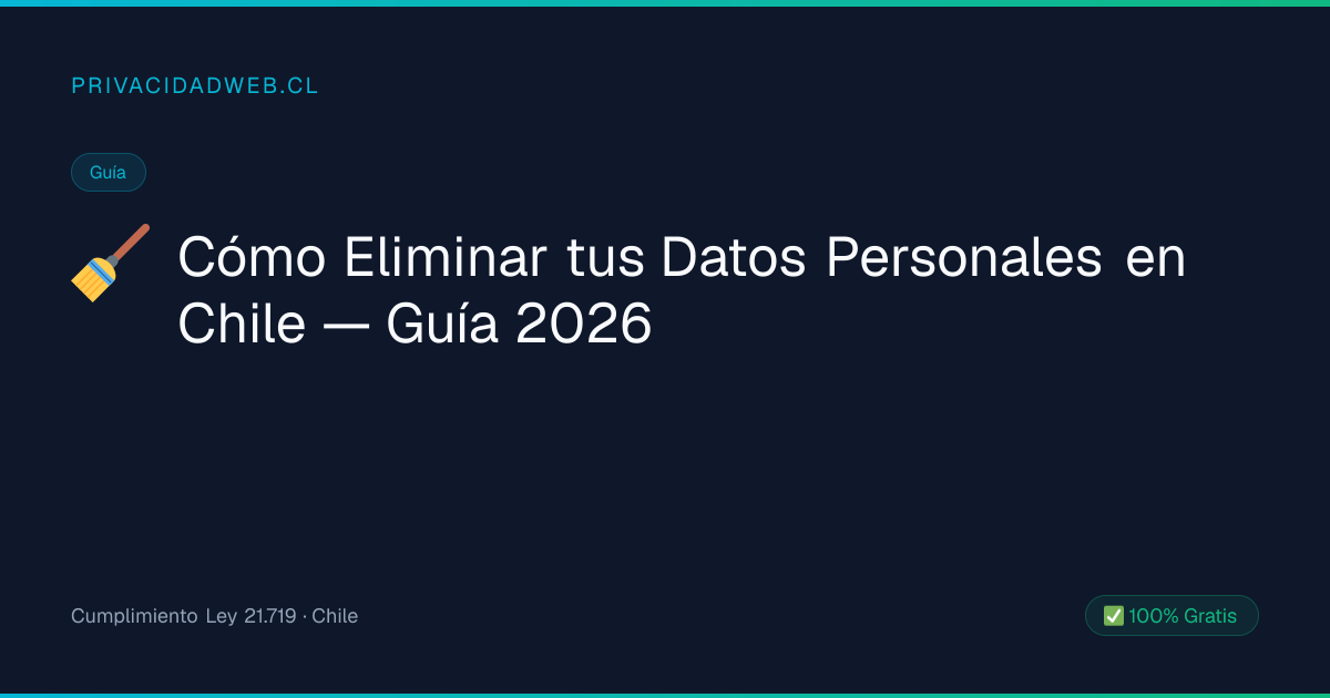 Cómo Eliminar tus Datos Personales en Chile — Guía 2026 | PrivacidadWeb ...